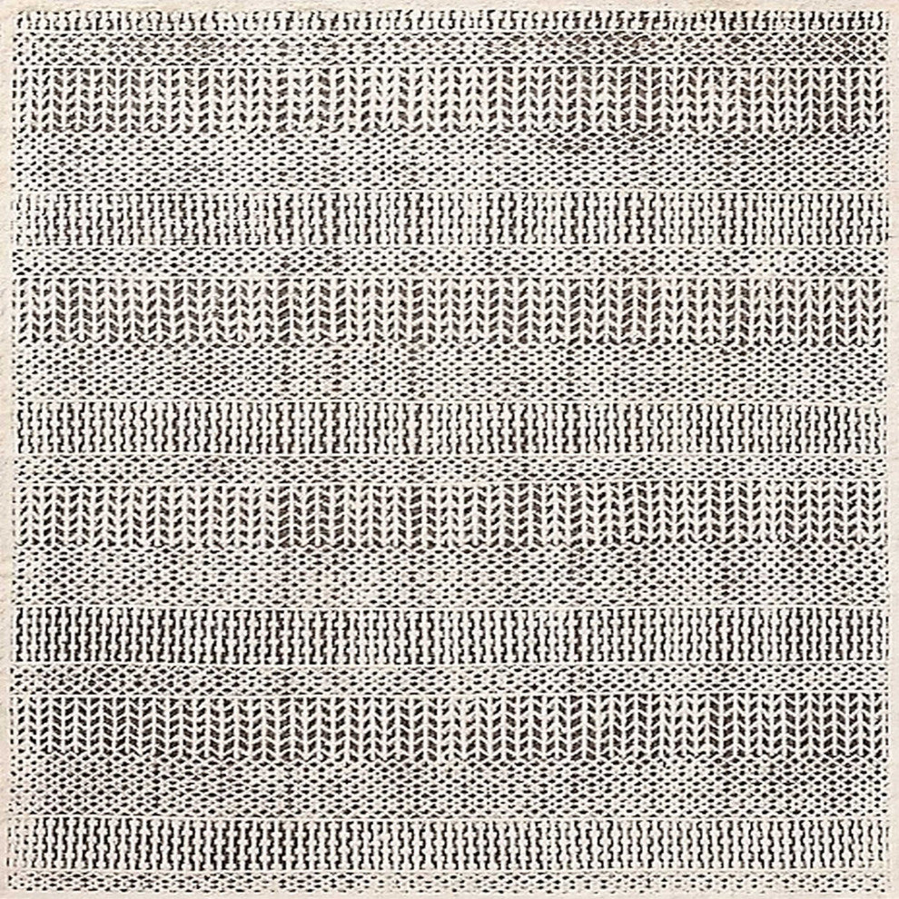 Ahgly Company Indoor Square Mid-Century Modern Area Rugs, 3' Square