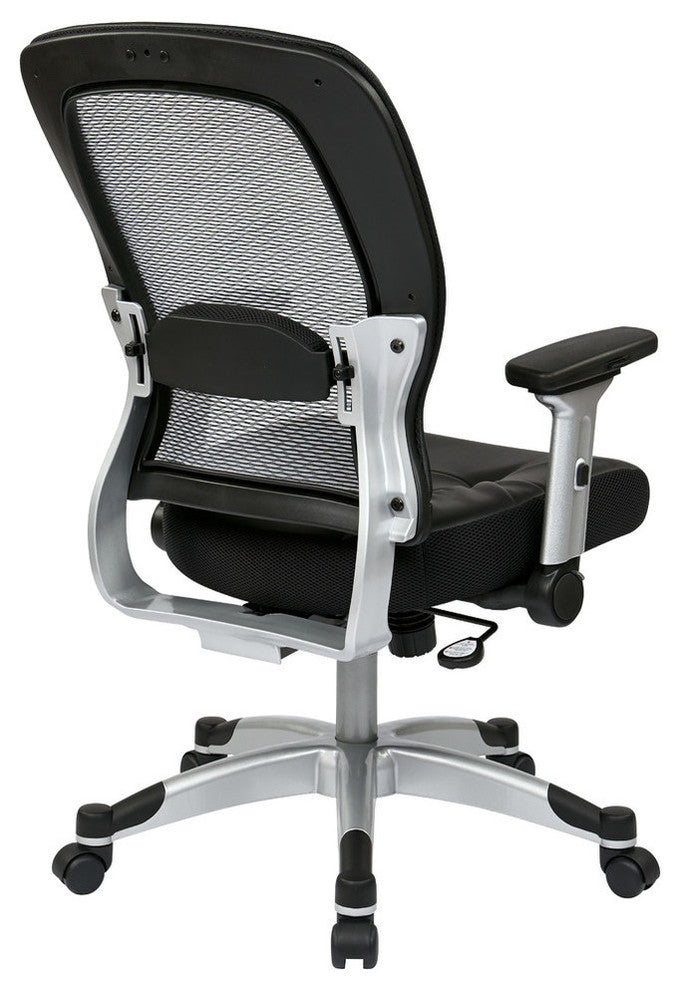 Professional Light Air Grid Back and Bonded Leather Seat Chair