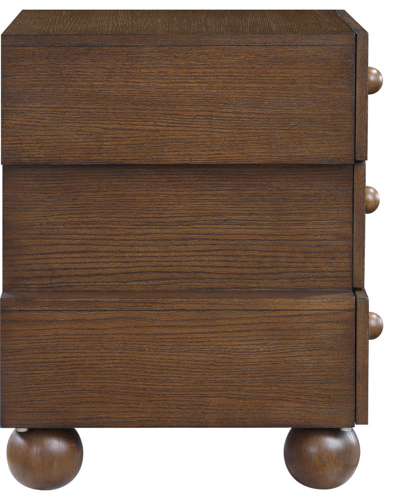 Askew Oak Veneer Nightstand, Brown