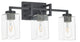 3 Light Geometric Vanity Light in Matte Black