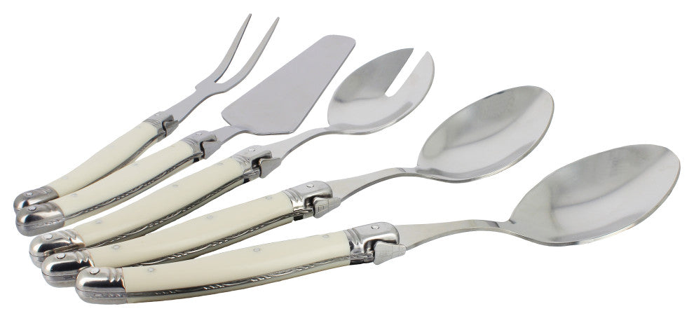 5-Piece Laguiole Hostess Set, Faux Ivory by French Home