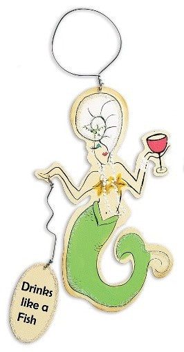 Make a Splash Drink Like a Fish Mermaids Wine Bottle Charms Set of 3