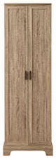 23 in. W x 71 in. H MDF Bathroom Storage Cabinet with Two Doors, Brown