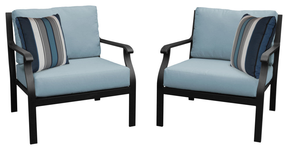 kathy ireland Madison Ave. 2 Piece Aluminum Patio Furniture Set 02b, Tranquil