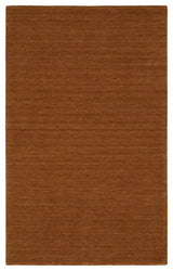 Apollo Heathered Solid Rust Hand-Made Wool Area Rug 6' x 9'