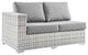 Lounge Loveseat Sofa, Rattan, Wicker, Gray, Modern, Outdoor Patio Bistro