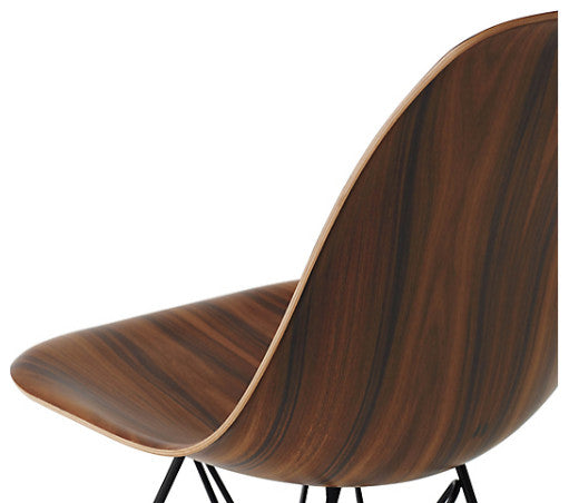 Eiffel Chair Walnut With Chrome Base