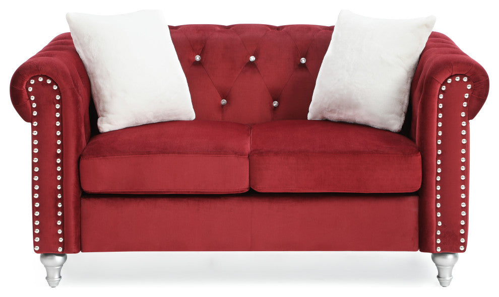 Raisa Loveseat, Burgundy