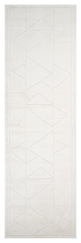 Monotone Moroccan Ivory Power-Loom Area Rug 5' x 7'6"