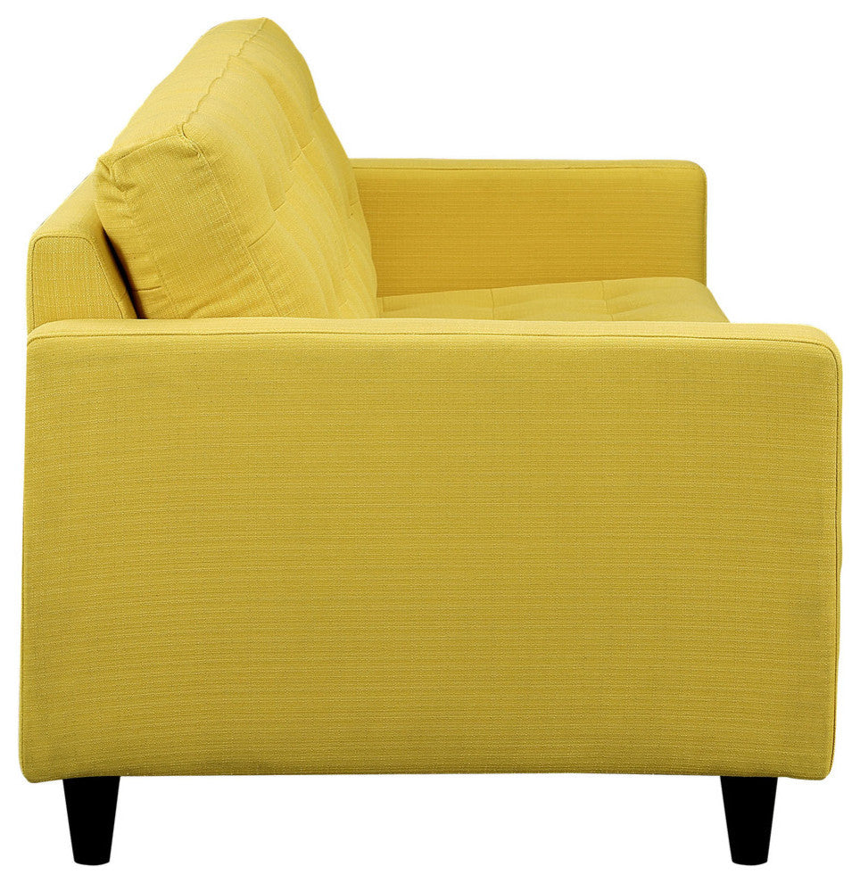 Modern Contemporary Armchair and Sofa, Sunny Fabric, 2-Piece Set