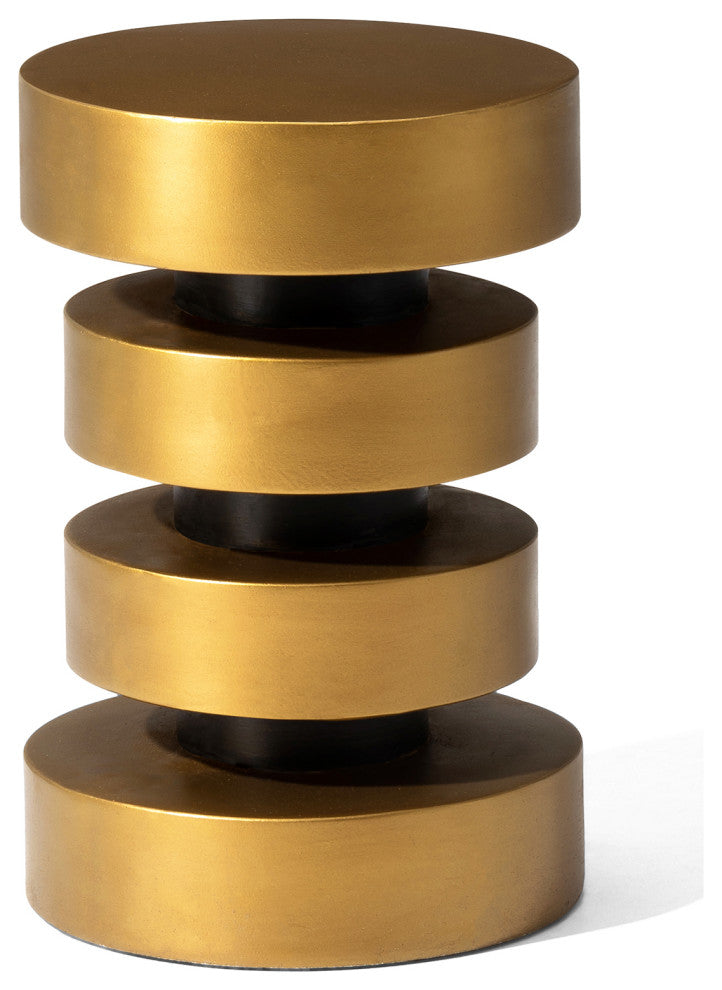Antique Gold MGO Floating Disks Side Table