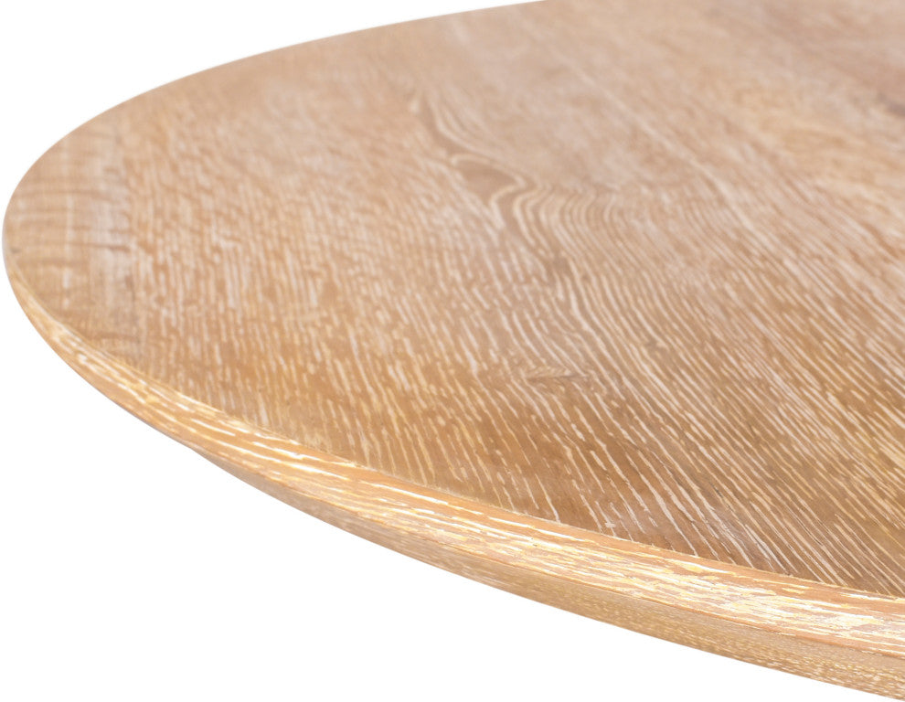 Linette Dining Table, Solid White Oak Wood