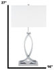 Unity in Chrome LED Table Lamp with USB Charger