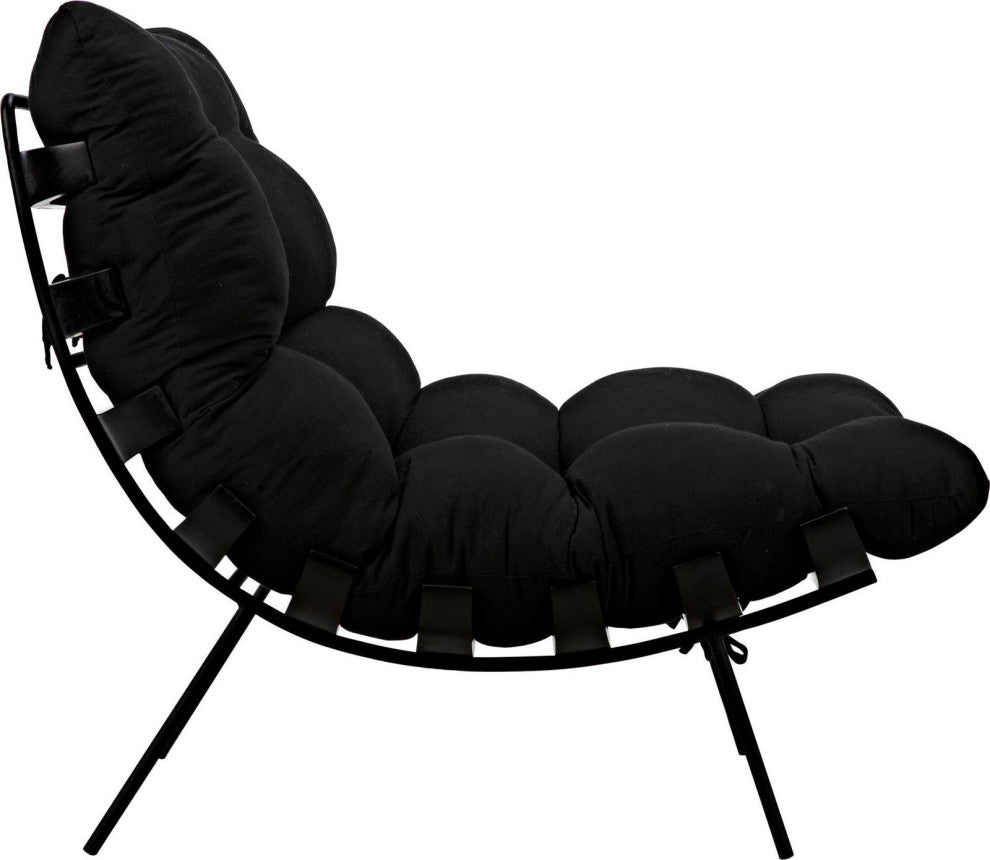 Charcoal Black Hanzo Chair, Steel Legs