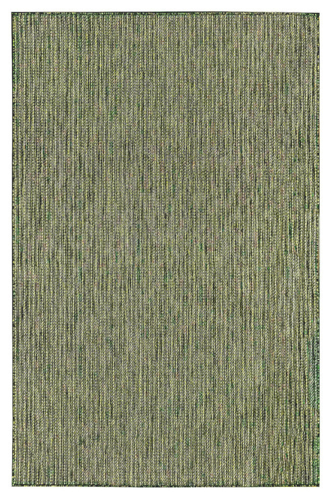 Carmel Texture Stripe Indoor/Outdoor Rug, Green, 4'10"x7'6"