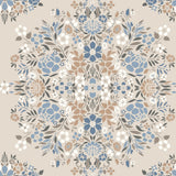 Taupe Medallion Floral Peel & Stick Wallpaper