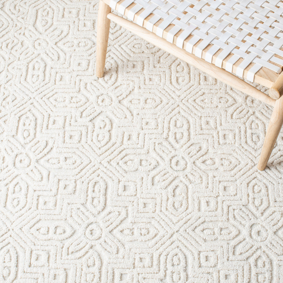 Safavieh Textural Collection TXT101A Rug, Ivory, 2'3" X 8'