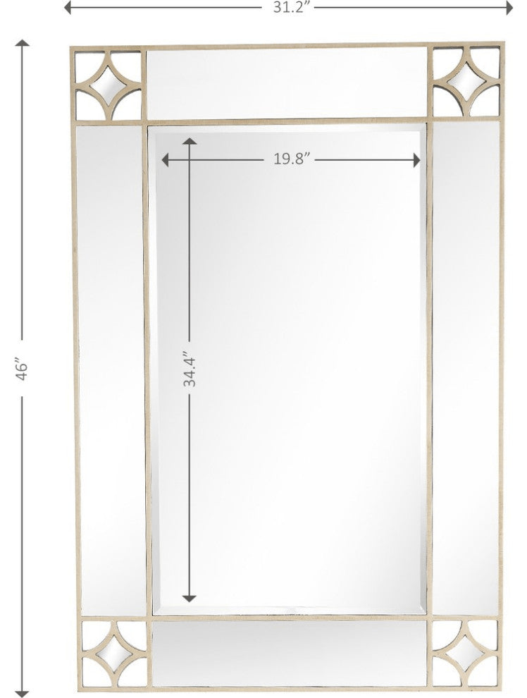 Champagne Finish Wall Mirror