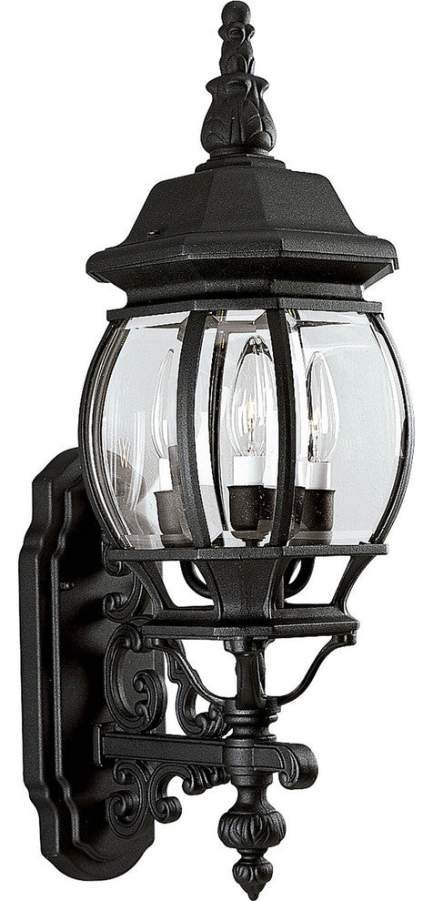 Three-Light Wall Lantern, Black
