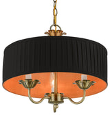 Livex Lighting 3 Light Antique Brass Pendant Chandelier