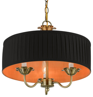 Livex Lighting 3 Light Antique Brass Pendant Chandelier