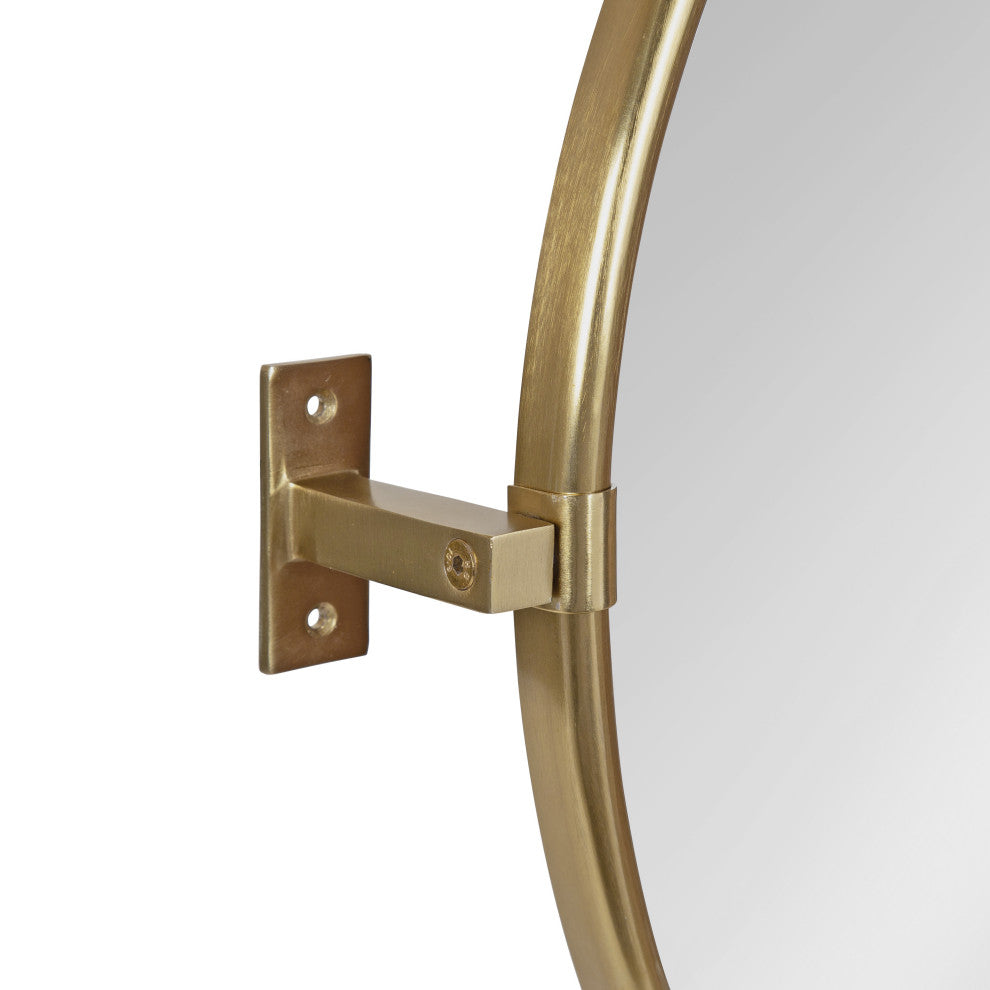 Taurus Pivot Wall Mirror, Gold, 26"x24"
