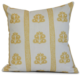 Gold Wacky Stripe, Geometric Print Pillow, 18"x18"