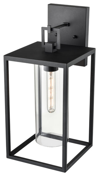 1 Light 9 in. Textured Black Outdoor