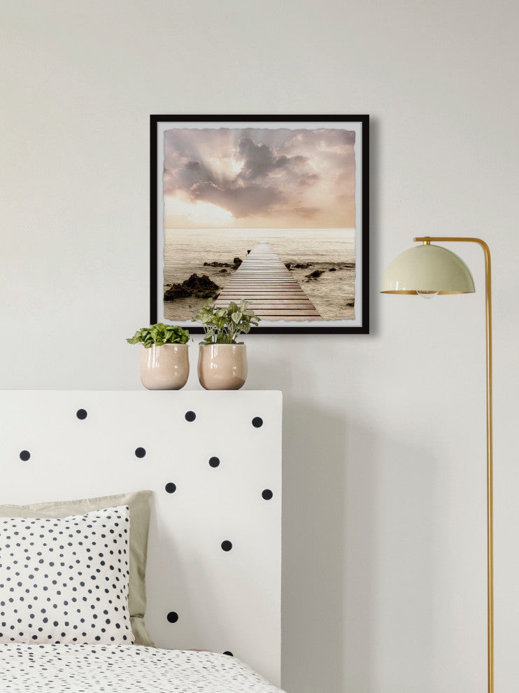 "Enjoy Every Sunset" Framed Painting Print, 12x12