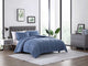 The Nesting Company Elm 3 Piece Comforter Set - King - Blue