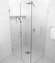 78"x34"x36" Frameless 90 Degree Shower Enclosure Wall Hinge, Polished Chrome