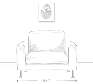 Cute Hedgehog 11x14 Canvas Wall Art