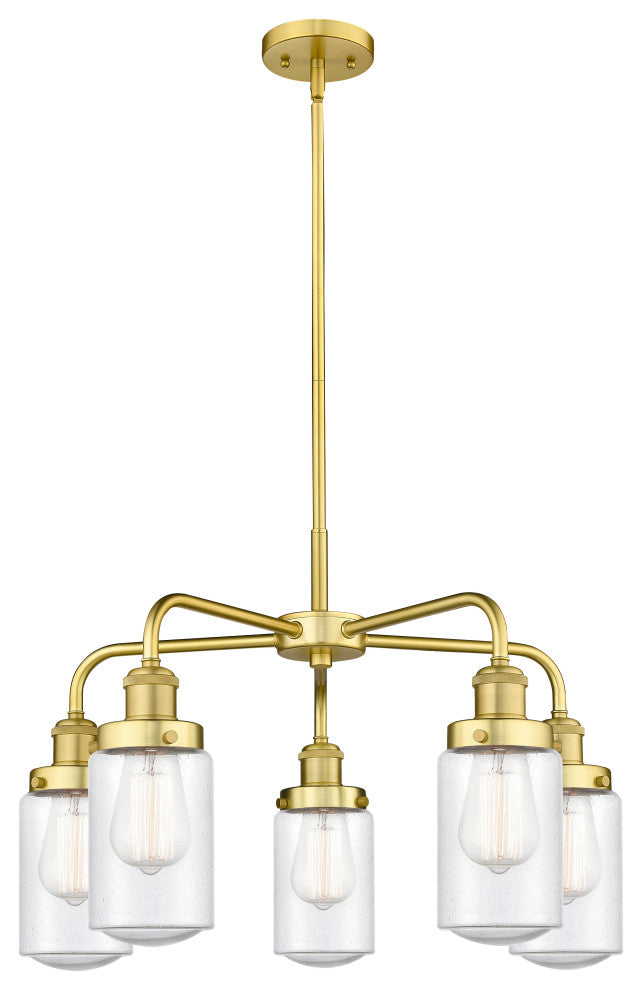 Innovations Dover 5 22.5" Chandelier Satin Gold