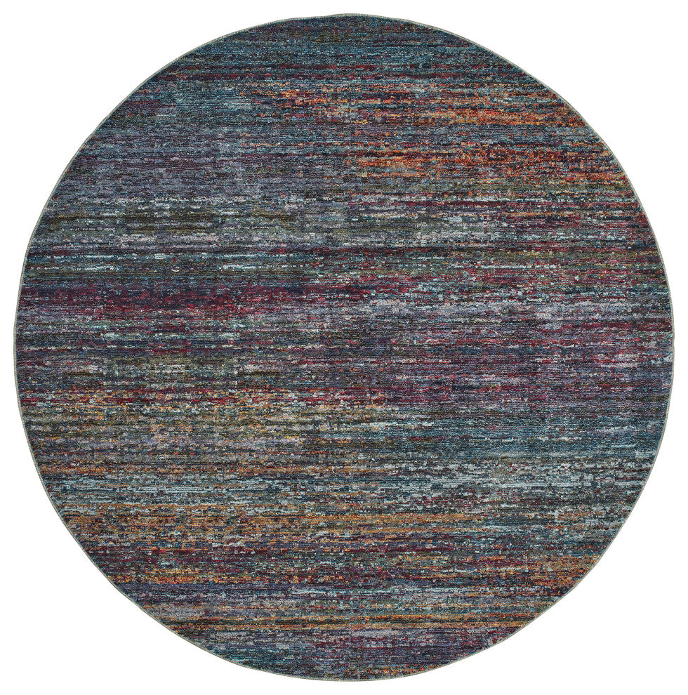 Oriental Weavers Atlas Collection Multi Abstract Indoor Area Rug 7'10" RND