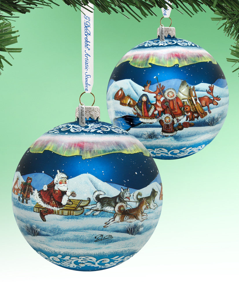 Hand Painted Scenic Glass Ornament Ball, Limited Edition
