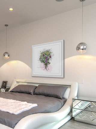 "Bouquet avec corde" Framed Painting Print