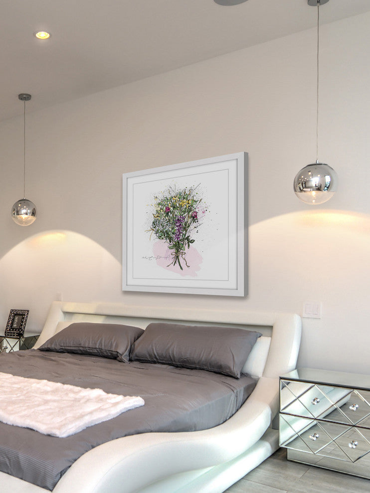 "Bouquet avec corde" Framed Painting Print