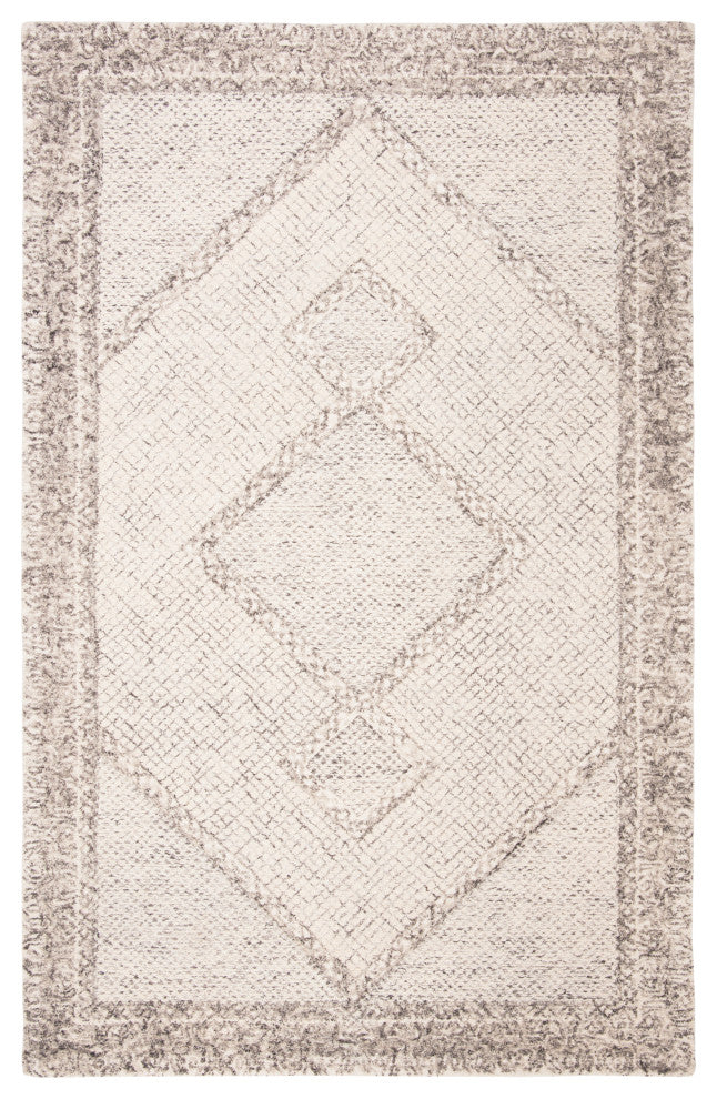 Safavieh Couture Abstract Collection, ABT345 Rug, Ivory/Grey, 10'x14'