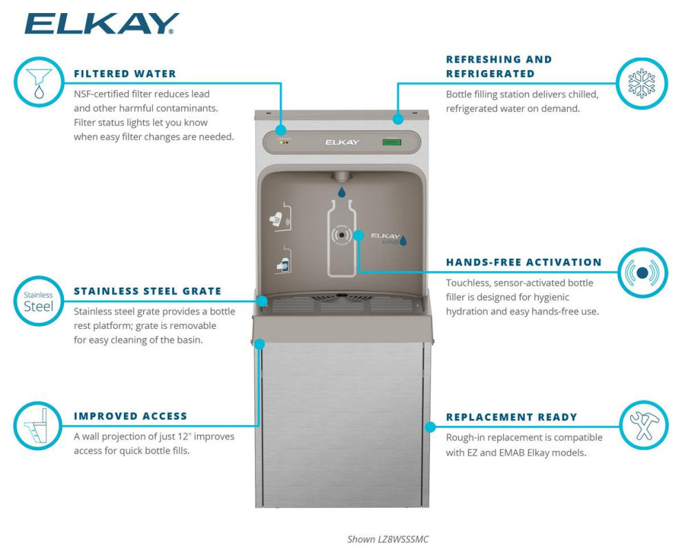 Elkay EZH2O Refrigerated Surface Mount Bottle Filling Station