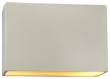 Ambiance Large ADA Wide Rectangle Wall, Closed Top, 12", Matte White/Gold