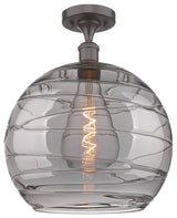 1-Light 13.75" Semi-Flush Mount Oil Rubbed Bronze