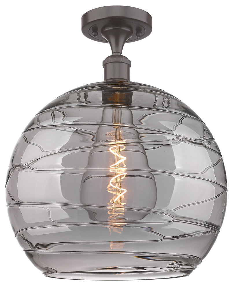 1-Light 13.75" Semi-Flush Mount Oil Rubbed Bronze