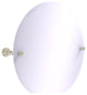 Carolina Frameless Round Tilt Mirror with Beveled Edge, Polished Nickel