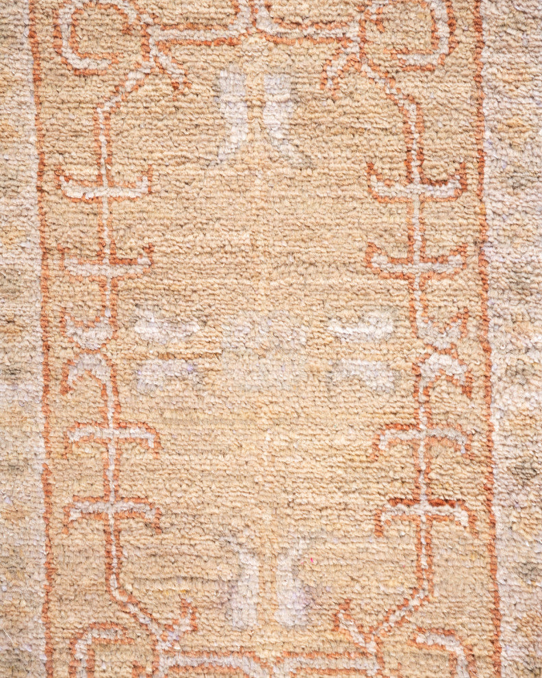 Eclectic, One-of-a-Kind Hand-Knotted Area Rug Orange, 6'8"x9'10"