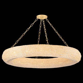 Corbett Lighting 384-50 Lure 16 Light 50"W Ring Chandelier - Vintage Gold Leaf