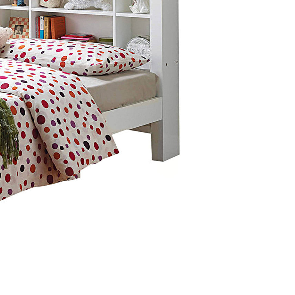 ACME Yara Bookcase Bed, White, Twin