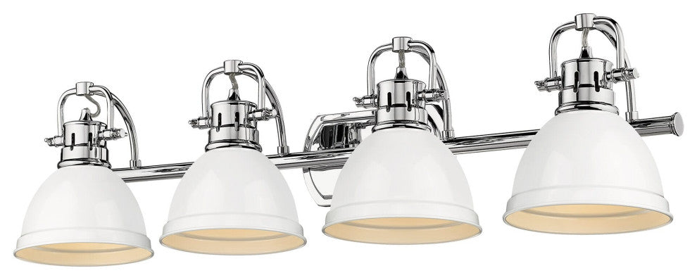 Golden Duncan 4-Light Bathroom Vanity Light in Chrome