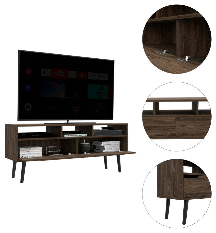 Hamburg Tv Stand, Dark Walnut