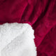 Tache Holiday Red Super Soft Warm Sherpa Micro Fleece Throw Blanket, 50"x60"