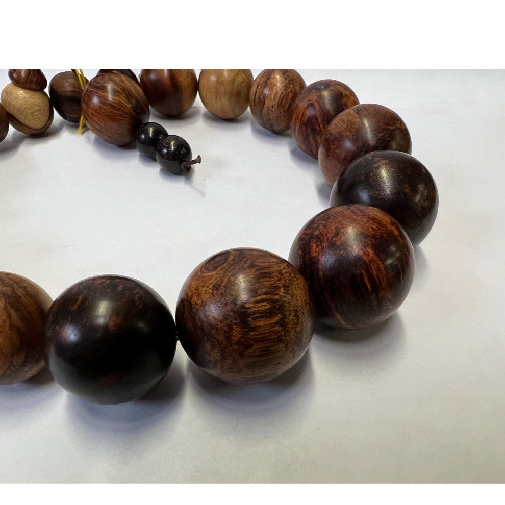 Chinese Huanghuali Rosewood Beads Hand Rosary Praying Bracelet Hws2411